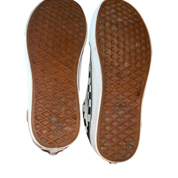 Black White Checkered Low Top Vans Size 6 Men’s Size 7.5 Women - Picture 9 of 11